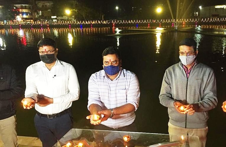 जलाशयों में दीपोत्सव तथा रंगोली कार्यक्रम का हुआ आयोजन.