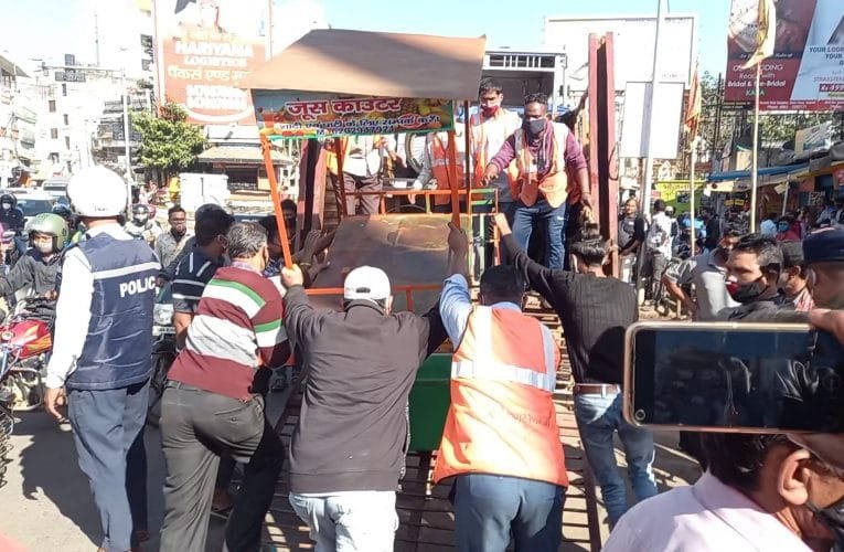 रांची शहर में चला अतिक्रमण हटाओ अभियान.