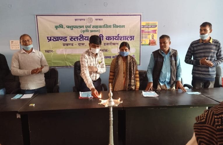 हजारीबाग जिले के दारू प्रखण्ड मुख्यालय में रबी फसल पर किया गया कार्यशाला का आयोजन.