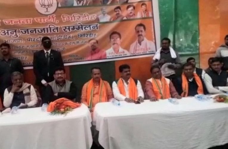 पीरटांड़ में भारतीय जनता पार्टी अनुसूचित जनजाति मोर्चा का सम्मेलन.