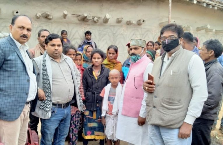 भाजपा कार्यकर्ताओ ने किया मृतक के परिजनो से मुलाकात.