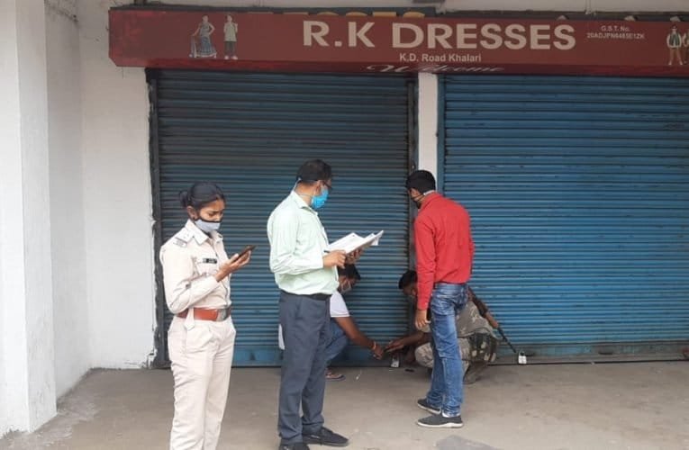 स्वास्थ्य सुरक्षा सप्ताह को लेकर जारी गाइडलाइन का उल्लंघन करने वाले दुकानदारों पर हुई करवाई.