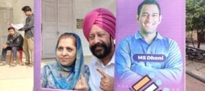 Mongia Hitech Director Dr. Gunwant Singh cast his vote along with his wife