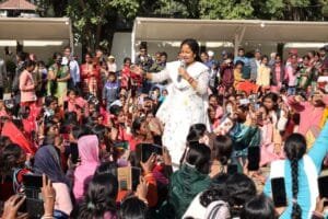 राज्य के विभिन्न जिलों से पहुंचीं पोषण सखी दीदियों ने झारखंड मुख्यमंत्री हेमंत सोरेन को दी बधाई। 4 IMG 20241207 WA0064