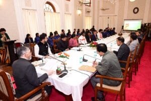 राज्यपाल ने ‘28वें राष्ट्रीय युवा महोत्सव 2025’ के प्रतिभागियों से संवाद किया। 12 The Governor interacted with the participants of the '28th National Youth Festival 2025'.