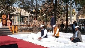 राष्ट्रपिता महात्मा गांधी की पुण्यतिथि आज, मुख्यमंत्री हेमंत सोरेन ने दी श्रद्धांजलि। 6 IMG 20250130 WA0043