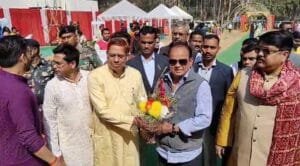 Saraswati Puja was celebrated with simplicity and pomp in the RIMS campus. On the occasion, Health Minister Irfan Ansari prayed to Mother Saraswati for the happiness and prosperity of the state.