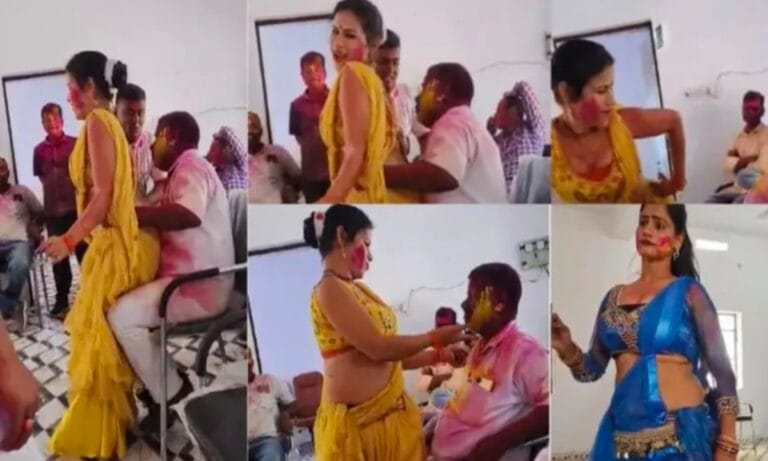 होली मिलन समारोह के नाम पर अश्लीलता की हदें पार सोशल मीडिया पर वीडियो वायरल