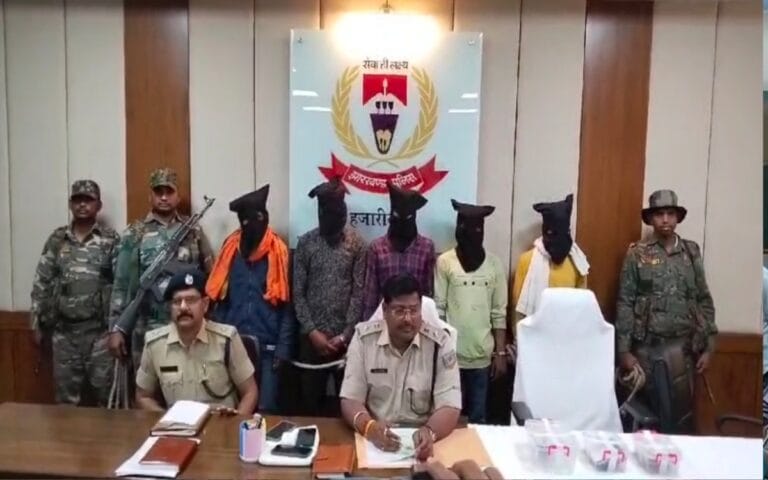 हजारीबाग : हाइवा जलाने वाले और रंगदारी मांगने वाले अपराधी गिरफ़्तार