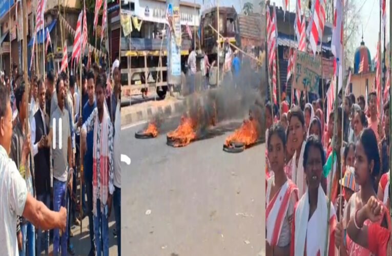 सरहुल के दिन दो पक्षो का विवाद : गुरुवार को सरना धर्मालंबियों ने कांके रोड जाम किया ,आगजनी , आरोपियों की गिरफ्तारी की मांग को लेकर प्रदर्शन,  देखें वीडियो