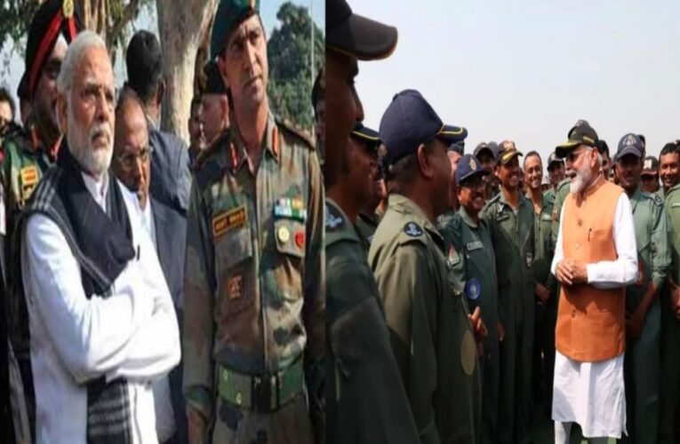 प्रधानमंत्री नरेंद्र मोदी ने पंजाब के आदमपुर एयरबेस का दौरा किया, वायुसेना के जवानों से की मुलाकात