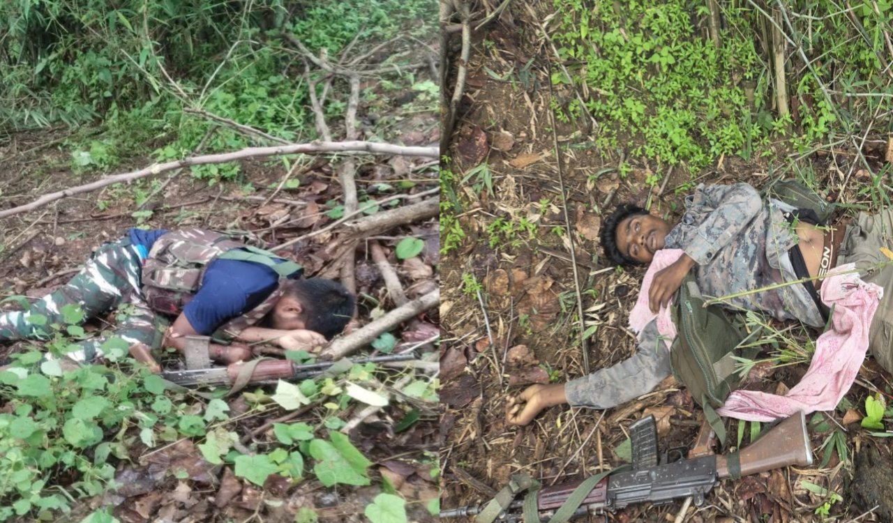 पुलिस मुठभेड़ में JJMP के तीन उग्रवादी ढेर, AK-47 और दो इंसास राइफल बरामद 20250726_120415