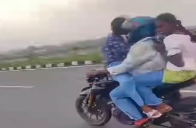 रांची रिंग रोड पर ट्रैफिक नियमों का उल्लंघन, प्यार और मस्ती का वीडियो वायरल 