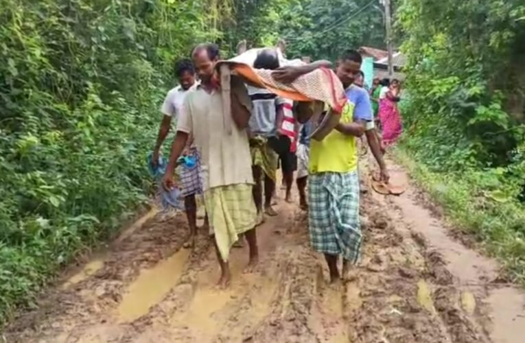 पोटका के तिलाई घुटु गांव में सड़क का हाल: बरसात में मरीजों को खटिया पर ढोने की मजबूरी, ग्रामीणों में विधायक के प्रति नाराजगी