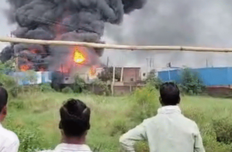 इरबा केमिकल फैक्ट्री में लगी भीषण आग, दमकल की टीमें काबू पाने में जुटी