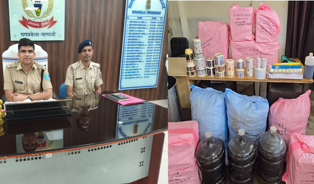 अवैध मिनी शराब फैक्ट्री का भंडाफोड़, तीन वाहनों सहित भारी मात्रा में नकली शराब और हथियार बरामद 4 20250919 215706