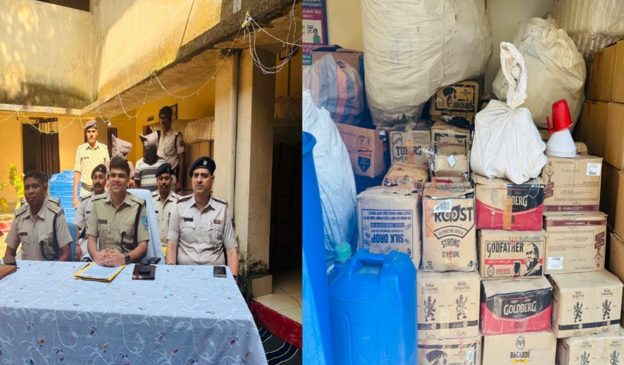 सरायकेला-खरसावाँ में नकली शराब की फैक्ट्री का भंडाफोड़, दो गिरफ्तार, 2019 लीटर अवैध शराब बरामद 20251016_145657