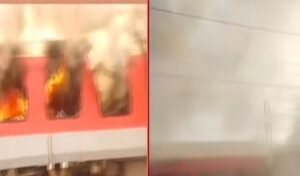 गरीब रथ एक्सप्रेस में आग का बड़ा हादसा टला, एक महिला यात्री मामूली रूप से झुलसी, रेलवे ने शुरू की जांच 5 20251018 113006