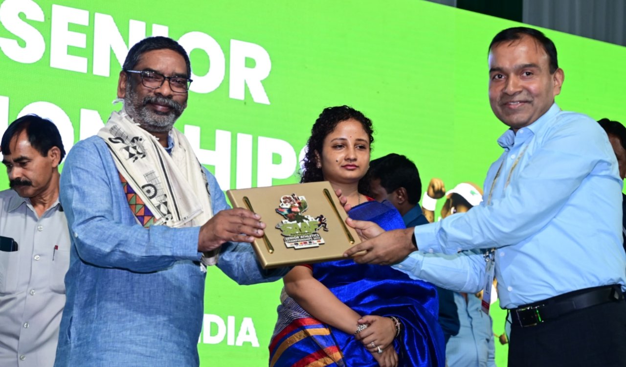 मुख्यमंत्री हेमन्त सोरेन ने चौथी सैफ सीनियर एथलेटिक्स चैंपियनशिप–2025 का का किया शानदार आगाज 2 20251024 215756