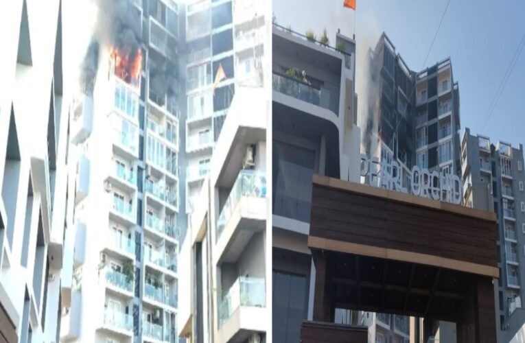 रांची: अरगोड़ा में पर्ल आर्किड अपार्टमेंट के टॉप फ्लोर पर लगी भीषण आग, अफरा-तफरी मची