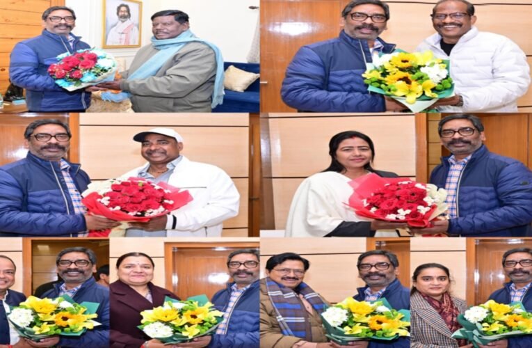 मुख्यमंत्री हेमन्त सोरेन से मंत्रियों एवं विधायकों ने की मुलाकात, दी नववर्ष की बधाई