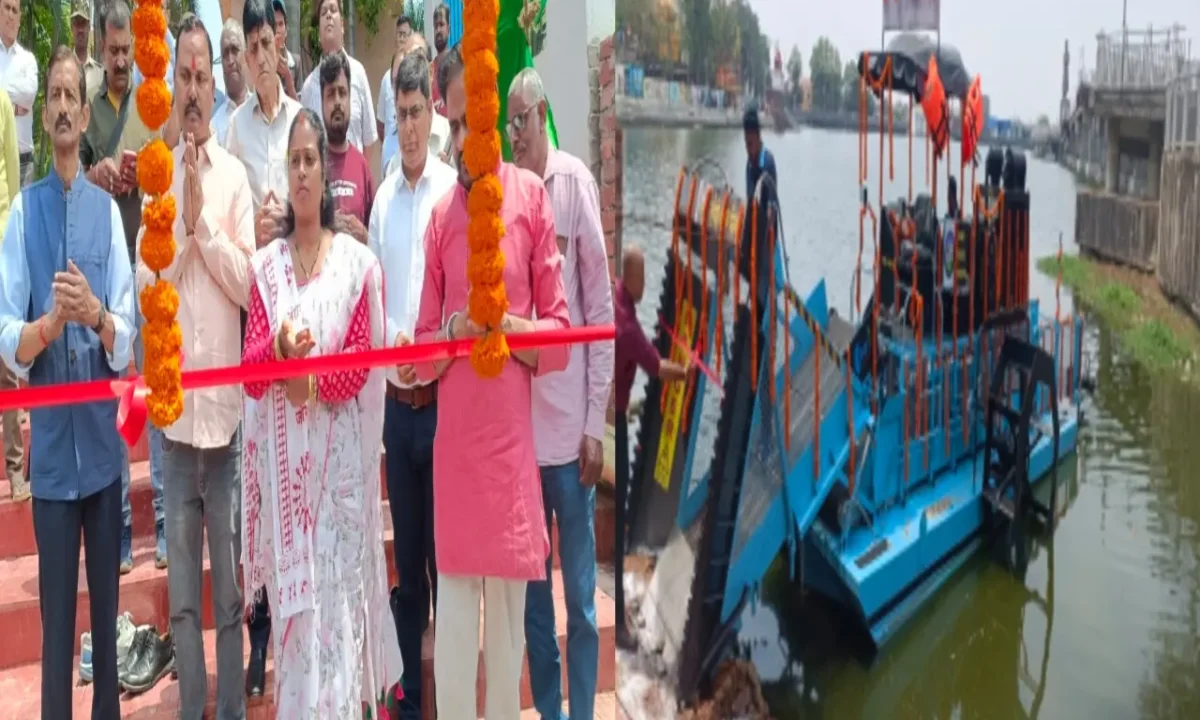 रांची के बड़े तालाब में आधुनिक सफाई अभियान शुरू! मेयर रौशनी खलखो और डिप्टी मेयर नीरज कुमार ने वीड हार्वेस्टर मशीन का शुभारंभ किया, तालाब अब रहेगा साफ-सुथरा 10 20260408 213935