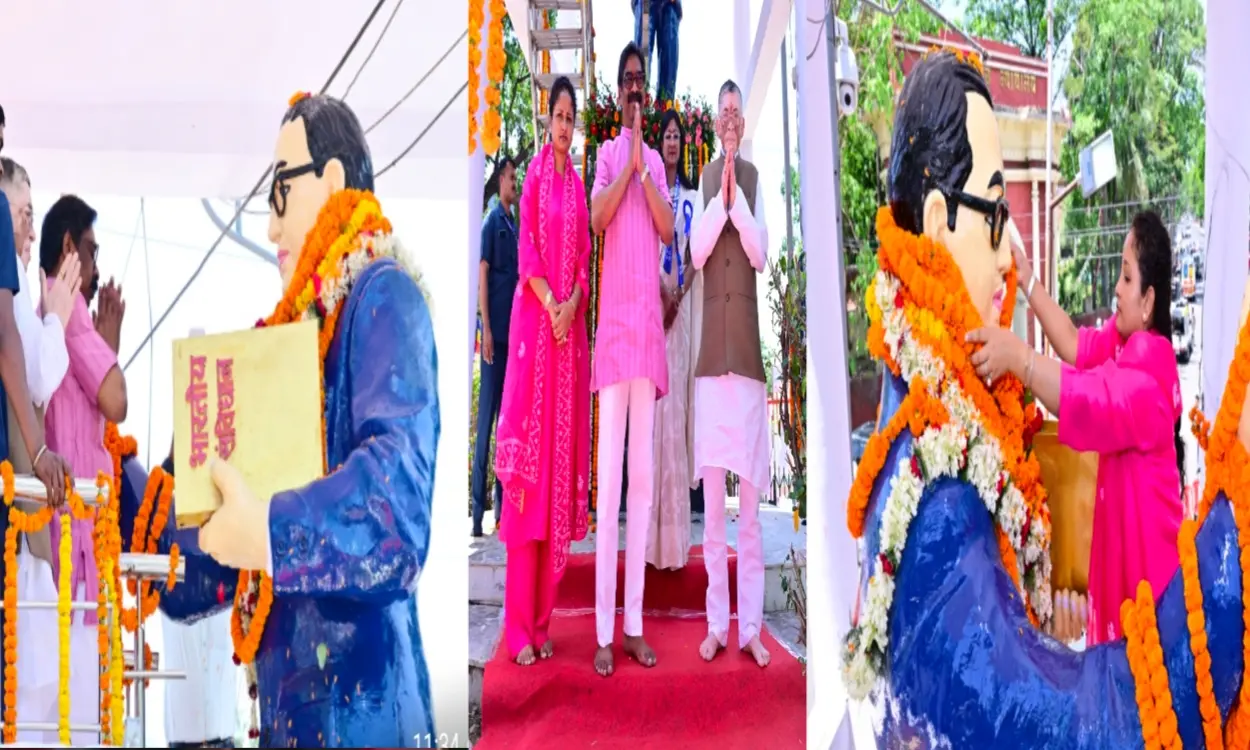 Ranchi: Massive Crowds Gather on Baba Saheb's 135th Birth Anniversary; Governor and Chief Minister Pay Tribute