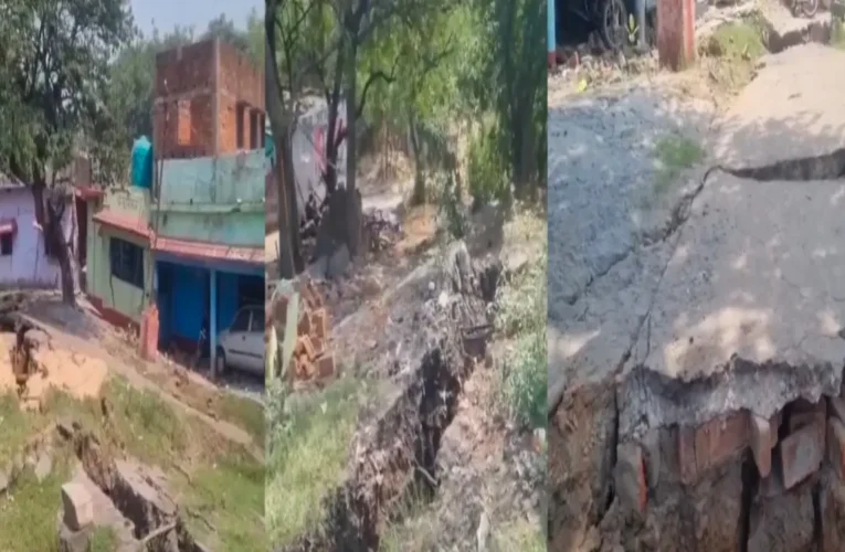 धनबाद में भू-धंसान का तांडव: टंडाबाड़ी में 20 घर जमींदोज, धमाके के साथ फैली आग और धुआं, कई लोग घायल।