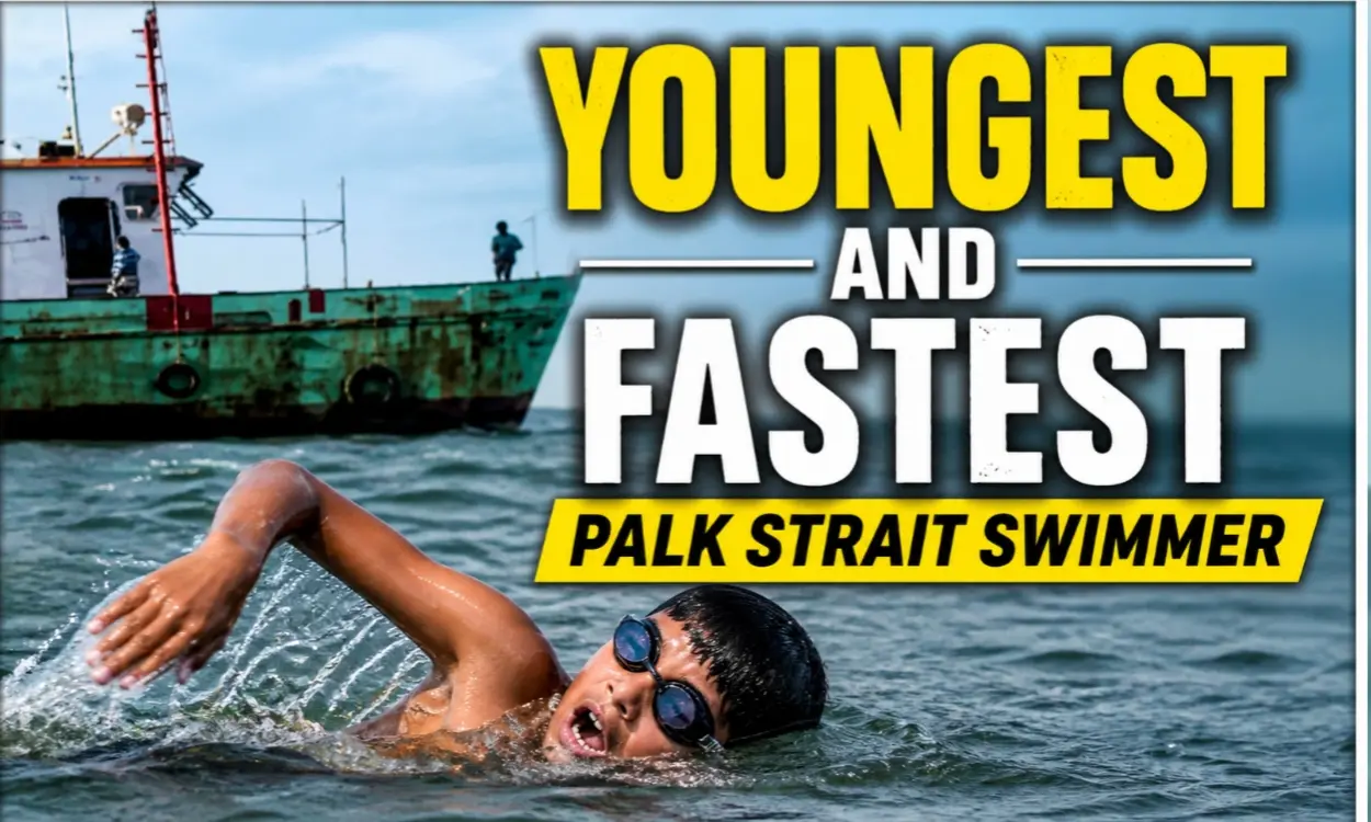 Youngest and Fastest Palk Strait Swimmer