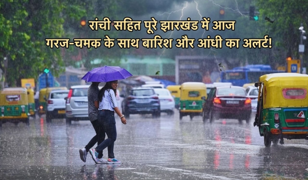 Rain and thunderstorm alert in entire Jharkhand including Ranchi today!