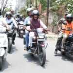 Inspired by PM Modi's call, Union Minister Sanjay Seth reduced his convoy and will tour the cities by bike or scooter.