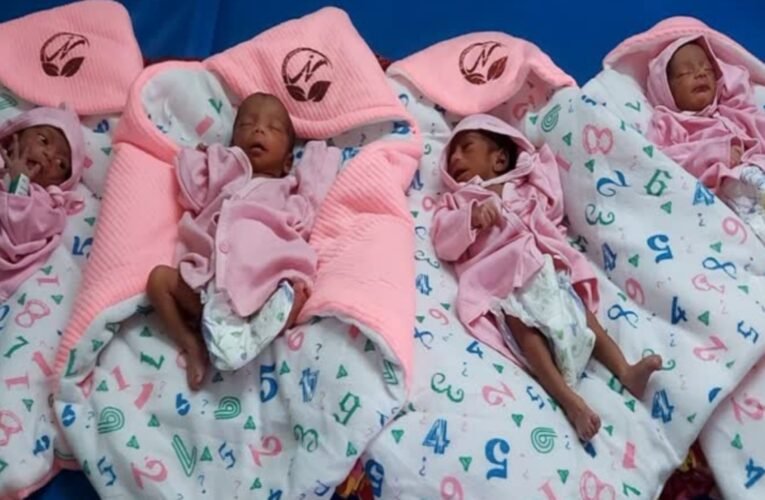 Miracle of nature in Siwan: Woman gives birth to four children simultaneously, crowd gathers to watch
