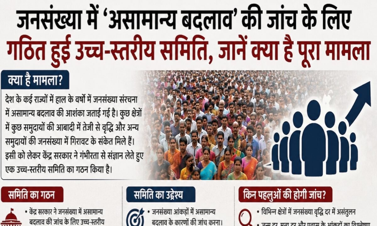 High-level committee formed to investigate 'unusual changes' in population