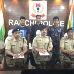 Three criminals, including Jhangur group leader Ramdev Oraon, surrendered at the Ranchi-Gumla border; weapons recovered.
