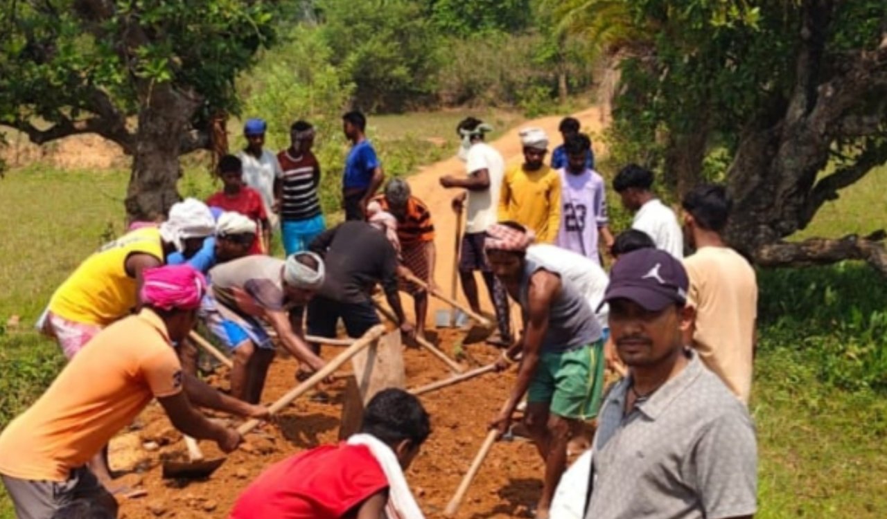 Angered by administrative neglect, villagers built a 5-km road through voluntary labor, setting an example of self-reliance.