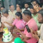 Celebrations held at the RJD office on Lalu Yadav's 79th birthday; a 79-pound cake was cut, and wishes for his long life were conveyed.
