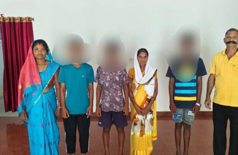 Three missing minors from Simdega safely recovered from Visakhapatnam and handed over to their families.
