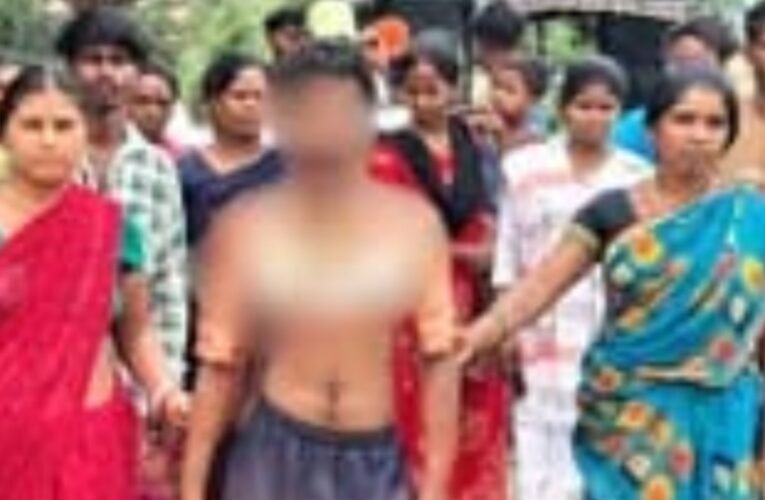 The thief was paraded while dressed in women's clothing; he was caught with the stolen jewelry.