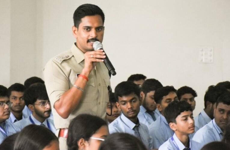 Awareness campaign on de-addiction and traffic rules at Sharda Global School