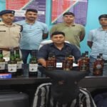 RPF action at Namkum station; youth arrested with 18 bottles of foreign liquor.