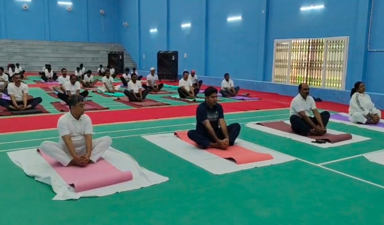 The 12th World Yoga Day was celebrated in Lohardaga.