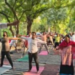 International Yoga Day celebrated at the Aghoreshwar Bhagwan Ram Yoga and Naturopathy Research Centre.