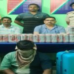 48 cans of illicit beer seized at Ranchi railway station; one person arrested.