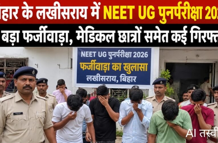 बिहार के लखीसराय में NEET UG पुनर्परीक्षा 2026 में बड़ा फर्जीवाड़ा, मेडिकल छात्रों समेत कई गिरफ्तार