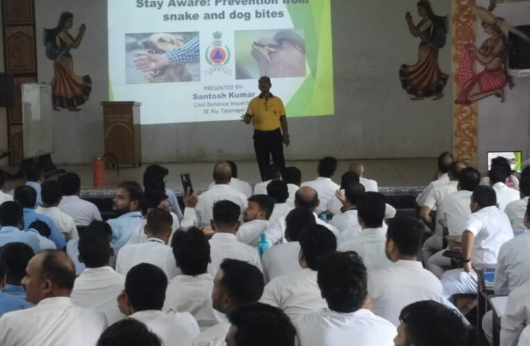 Multidisciplinary disaster management training imparted to railway personnel at the Zonal Training Institute, Sini.