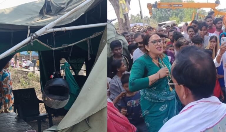 सड़क हादसे के बाद भड़का आक्रोश, पोखराहा पुलिस चेक पोस्ट में तोड़फोड़