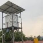 Water tower defunct for two years; villagers forced to drink water from pits dug in the riverbed.