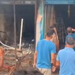 Massive fire breaks out in two shops in Deoghar due to a short circuit; goods worth ₹30 lakh reduced to ashes.