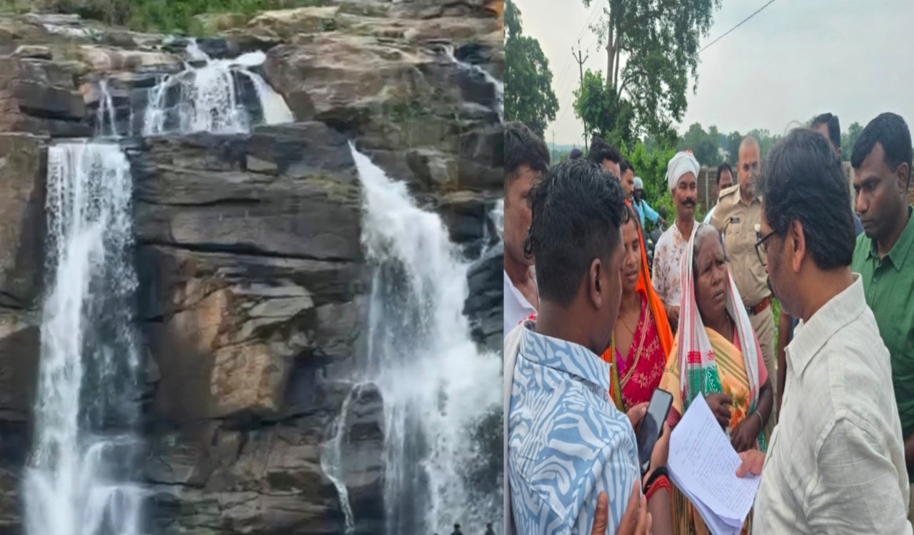 Chief Minister Hemant Soren arrived at Jonha Falls with his wife, Kalpana Soren.