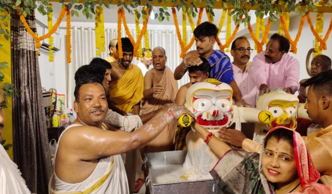 Lord Jagannath underwent *Jalabhishek* (ritual bathing with water) using 108 vessels; the Rath Yatra will be taken out on July 16.